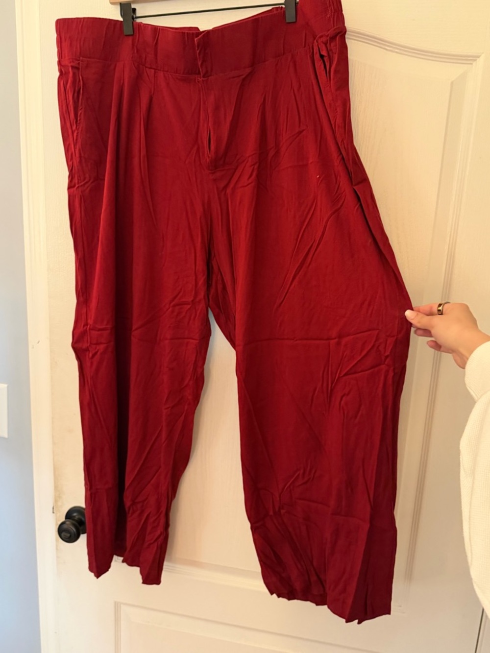 torrid Deep Red Wide-Leg Pull-On Pants